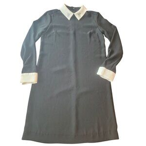Victoria Beckham for Target Black Long-Sleeve Dress With Bunny Collar size S
